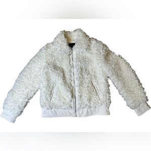 Trend: BCBG Faux Fur/Vegan Leather Curly Lamb Snap Jkt (S)